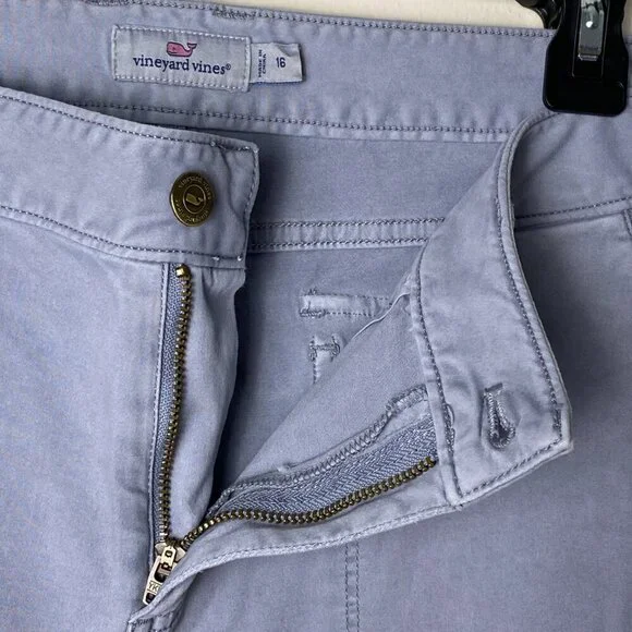 Vineyard Vines Pants Women's Size 16, gray/khaki Skinny Fit Leg - Picture 8 of 15